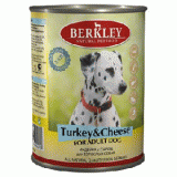 Консервы для собак Berkley индейка с сыром 0,4 кг.